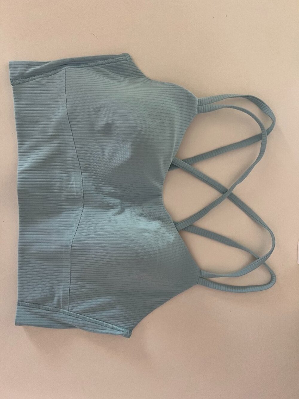Lululemon Like a Cloud Ribbed Longline Bra - Sea Frost - 8